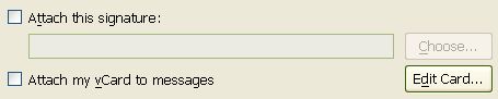 Signature or vCard in Thunderbird